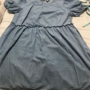 Women’s 1X blue denim cotton tunic like new AUW